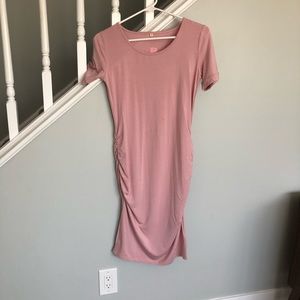 Pink maternity dress